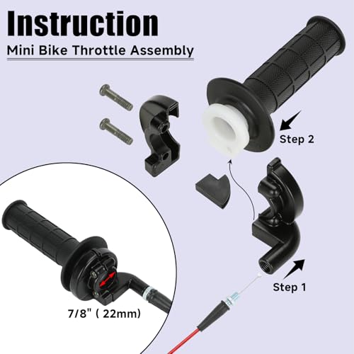 Mini Bike Brake Lever Kit with Throttle Assembly for CT200U CT100U - color: Red