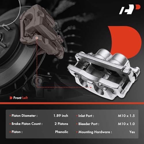 A-Premium Front Left Driver Disc Brake Caliper with Bracket - style: Front Driver Side