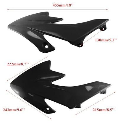PRO BAT 7 PCs CRF50 Plastic Fender Kit with Fork Suspension Guard Cover - color: Black