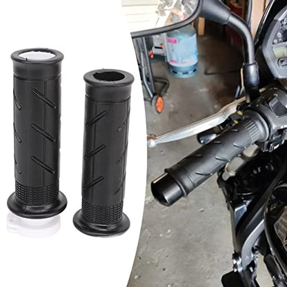 Motorcycle Grips, Rubber Non-Slip Pair Set