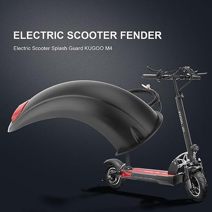 Rear Mudguard with Taillight Scooter Fender Bracket Replacement Accessory Compatible with Kugoo M4, M4Pro Electric Scooter