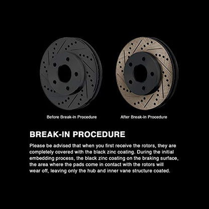Power Sport Front and Rear Brake Rotors Fits 2003-2005 Mercedes-Benz C240