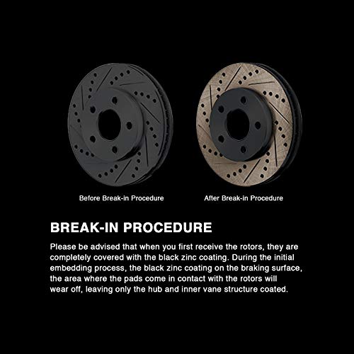 Power Sport Front and Rear Brake Rotors Fits 2003-2005 Mercedes-Benz C240