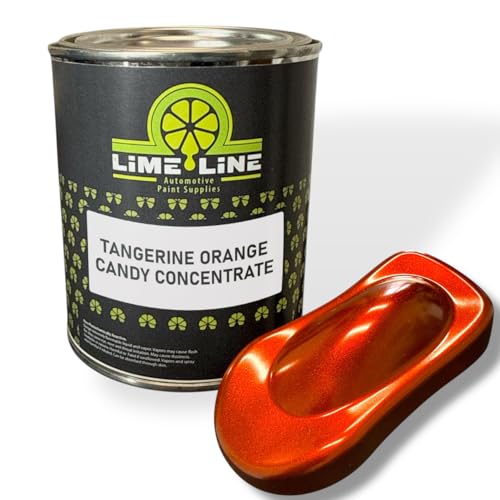 LiME LiNE Tangerine Orange Candy Concentrate, Automotive Solvent Based Transparent Paint over Pearls, Metal Flake and Metallics (1 Pint) - color: Orange Candy