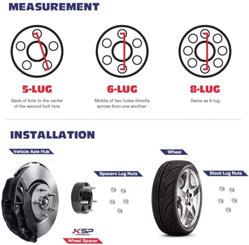KSP 1inch 5x114.3 Wheel Spacers Fit Tacoma Camry RAV4 Lexus IS250, 5 Lug Hubcentric 5x4.5 Forged Wheel spacers 25mm for Lexus G35 ES300 ES350 with 12x1.5 Studs 60.1mm Hub Bore, Set of 4 - size: 60.1mm Hub Bore