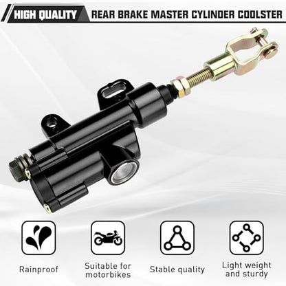 Rear Brake Master Cylinder Coolster for 50cc 70cc 90cc 110cc 125cc ATV Chinese Dirt Bike Quad Taotao Baja BMS Roketa Apollo Sunl Xpro Pitster Piranha NSTKazuma
