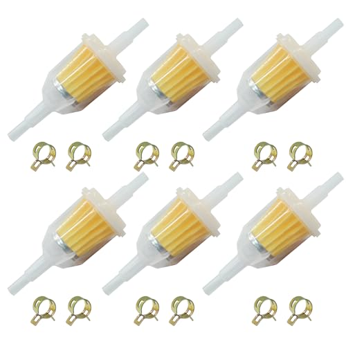 Zorfeter 1/4" x 5/16" Universal Gas Inline Fuel Filters, 6 Pcs - size: 1/4"x5/16"-6pcs