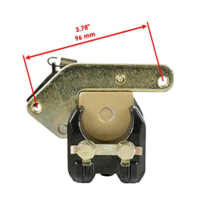 Caltric Rear Caliper with Brake Disc Compatible with Yamaha Wolverine 350 YFM350FX 4x4 1995 1996 1997 1998 1999 2000