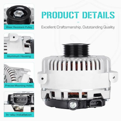 New Alternator 4.6 4.6L for Lincoln Continental 1995-2002, Aviator 2003-2004, Ford Crown Victoria Mercury Grand Marquis Town Car 2001-2002, Explorer Mountaineer 2002-2004, F5OU-10300-FB