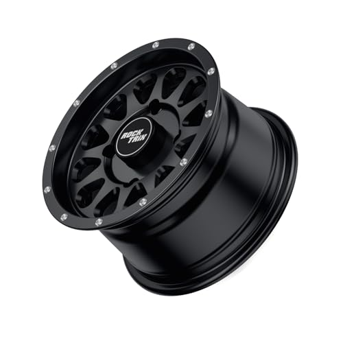 RockTrix RT111 12x7 ATV UTV Wheel 4x110 5+2 Offset, Matte Black, 1pc Single - size: 12x7 (5+2) 1pc