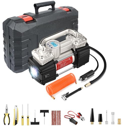 GSPSCN 12V Digital Heavy Duty Tire Inflator PortableAir Compressor Pump