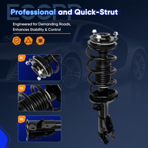 ECCPP Complete Struts Spring Assembly Front for Honda Civic 2012 - size: 172926 17292