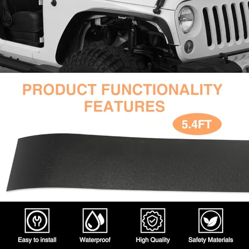 DREAMOTOR Fender Flares 6" Universal Fender Flares Black Flexible PP Material 4 PCS Wide Body Kit Wheel Arches for Cars, SUVs, Trucks & Off-Road Vehicles Compatible with Jeep Wrangler JK TJ Ford F-150 - style: Style 2