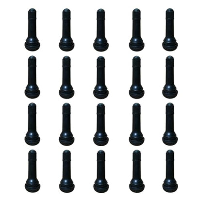 20Pcs TR414 Tubeless Valve Stems, Black Rubber Snap-in Valves Tubeless Tire Valve Stems Replacement for Tubeless 0.453 inches Rim Holes on Standard Auto Tires - size: TR414-20pcs