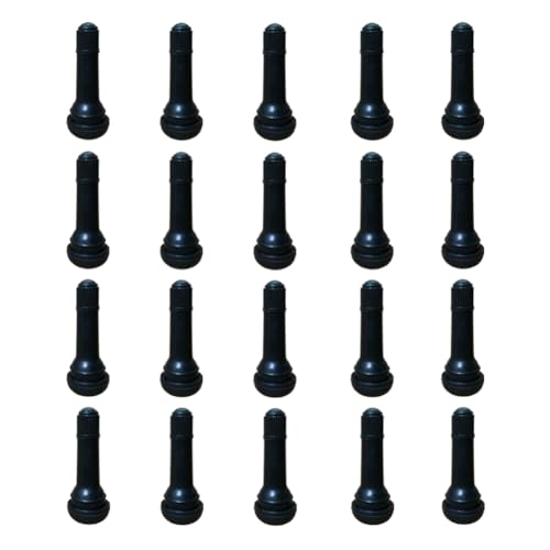 20Pcs TR414 Tubeless Valve Stems, Black Rubber Snap-in Valves Tubeless Tire Valve Stems Replacement for Tubeless 0.453 inches Rim Holes on Standard Auto Tires - size: TR414-20pcs