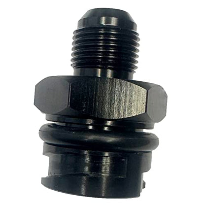 Billet Aluminum Valve Cover Oil Cap w/-6 AN Fitting Black for LS LSX LS1 LS2 LS3 LS6 LS7 - size: 6AN
