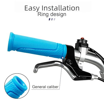 9-Color Kids Bike Handlebar Grips - Non-Slip TPR Bicycle Grips for Mini Bikes & Micro Scooters (22.2mm, 90mm) - color: Blue