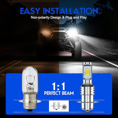Light Bulb for Honda XR250R Headlights High Low Beam 12V 35W 1988 1989 1990 1991 1992 1993 1994 1995 1996 1997 1998 1999 2000 2001 2002 2003 2004, ATV UTV Powersports Bulbs for Off road, 2Pcs