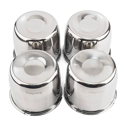 RTrhinotuning Stainless Steel Push Through Center Caps 4.25" for Trailer Truck Rv Wheel Rims Chrome Trailer Hub Cap 3.66" Hight 4 PCS Wheel Center Caps - color: Chrome, size: 4.25" Center Hole, 3.66" Height