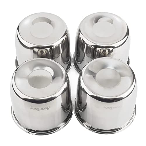 RTrhinotuning Stainless Steel Push Through Center Caps 4.25" for Trailer Truck Rv Wheel Rims Chrome Trailer Hub Cap 3.66" Hight 4 PCS Wheel Center Caps - color: Chrome, size: 4.25" Center Hole, 3.66" Height