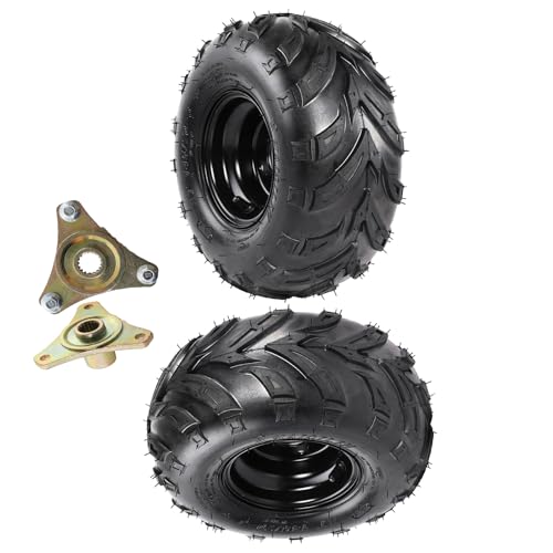 145/70-6 Go Kart Wheels with Tubeless Tires, 3 Bolt Pattern 78mm, Fit Quad ATV, Go-Kart, Quad,Baja DB30, Coleman CT100U, Kazuma Roketa 110cc 125cc, Includes 2 Wheels (17T Rear Axle Hubs) - color: 17T Rear Axle Hubs