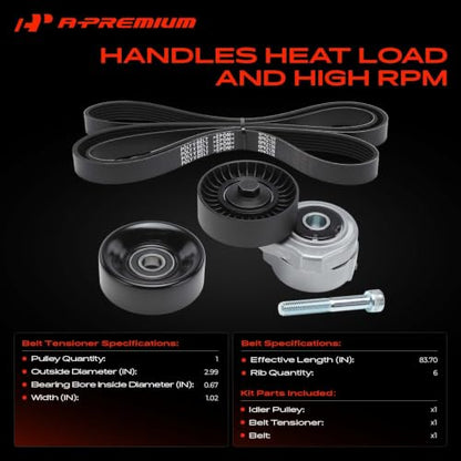 A-Premium Engine Serpentine Belt Drive Kit