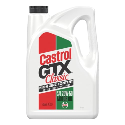 Castrol GTX Classic 20W-50 Conventional Motor Oil, 5 Quarts - size: 5 Quarts