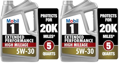 Mobil 1 Motor Oil 5W-30, 5 Quart (Pack of 2) | Extended Performance | High Mileage | Full Synthetic - size: 5 Quart (Pack of 2), style: Extended Performance High Mileage