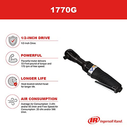 Ingersoll Rand 1770G Edge Series 1/2" Drive Air Ratchet Wrench - size: 1/2" Drive