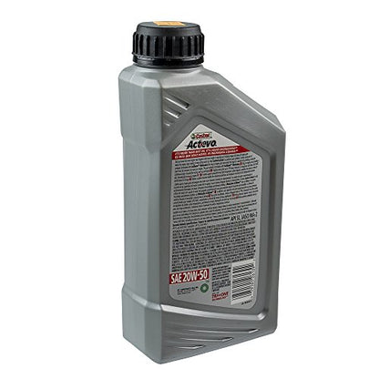 Castrol 06139 Actevo X-Tra 4T Synthetic Blend - 20W50-1qt. - size: 1 quart