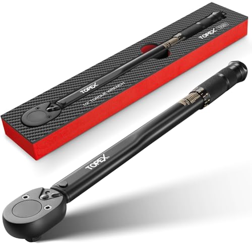 TOPEX 1/2" Drive Click Torque Wrench, 13.6-203.4 Nm / 10-150 ft-lb