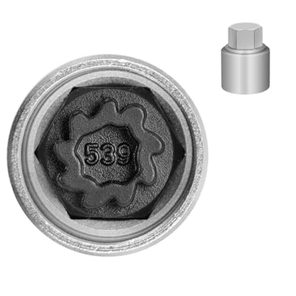 539 Wheel Locking Nut Key for VW, Socket Adapter (OD 28mm-ID 25mm) - size: Socket 539
