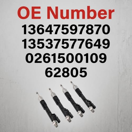4Pcs Fuel Injectors Fit for 2011-2016 3.0L BMW 135i, 135is, 335i, 535i GT, 535i xDrive, 740Li xDrive, ActiveHybrid 5/7, X1 X3 X5 X6 xDrive35i, 13647597870