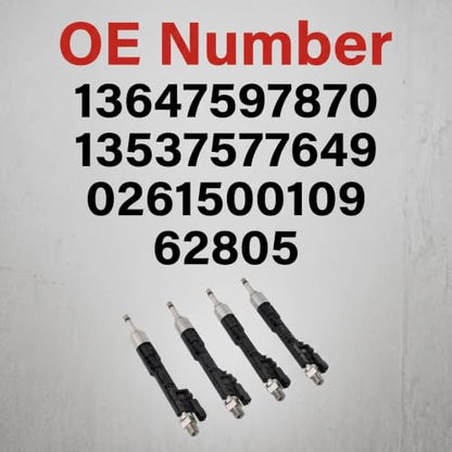 4Pcs Fuel Injectors Fit for 2011-2016 3.0L BMW 135i, 135is, 335i, 535i GT, 535i xDrive, 740Li xDrive, ActiveHybrid 5/7, X1 X3 X5 X6 xDrive35i, 13647597870