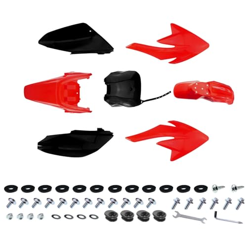 PRO BAT 7 PCs Plastic Fairing Fender Kit - color: Black&Red Plastic Fender Kit