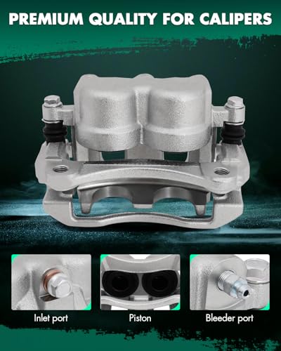 SCITOO Front Left Disc Brake Caliper With Bracket 18B4950 Silver - size: Front Driver[18B4950]
