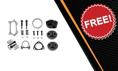 Exhaust Front & Rear Catalytic & Resonator Pipe Kit Compatible with Honda CR-V 2010-2011 2.4L | EPA-Approved | Stainless Steel | Northeastern Exhaust | Includes Gasket, Clamp, Hangers & Bolt Kit