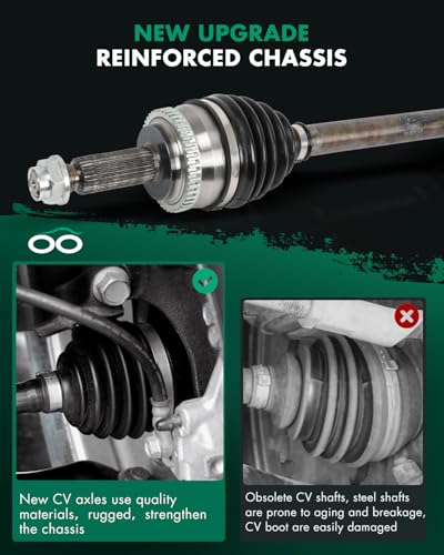 SCITOO Pair CV Axle Drive Shaft For Kia Soul 2014-2019