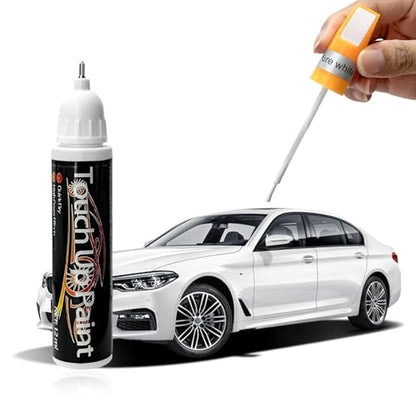 Touch Up Paint Pen for Cars, 2 in 1 Quick Drying Touch Up Pen Lasting Auto Scratch Remover, 0.4 Fl Oz Color Accurate Paint Pens Quick & Easy Solution to Repair Scratches (White) - color: White