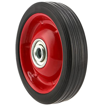 PINGEUI 4 PCS 5 x 1.2 Inch Solid Rubber Tire, Flat Free Solid Rubber Wheels, Hand Truck Replacement Wheels, 1/2-Inch Axle Hole, 110 lbs Max Load-Bearing Capacity