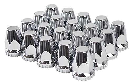 ABS Chrome Plastic 33mm Thread-on Standard Lug Nut Covers for Semi Trucks (Pack of 20) - color: Pack of 20
