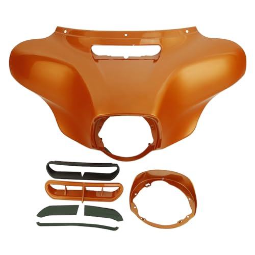 HR3 2014SG Amber Whiskey Batwing Outer Fairing Body + Vent Trim Compatible with 2014 Street Glide FLHX - color: Amber Whiskey 2014SG
