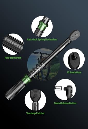 3/8 Drive Clic Torque Wrench Inch Pound, 7.38-81.18 ft.lb, ±3% Accuracy, Adjustable Torque Wrench for Bike, Motorcycle, Car Spark - size: 7.38-81.18 ft-lb (4 pcs)