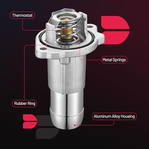 BDFHYK 902-847 Upgrade Aluminium Coolant Thermostat Housing Assembly Compatible with Hummer H3 H3T, compatible with Chevy Colorado, compatible with GMC Canyon 2.8L 2.9L 3.5L 3.7L Replace 12622316