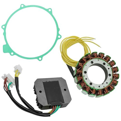 Caltric Stator and Regulator Rectifier with Gasket Compatible with Honda VF750S V45 Sabre 1982 1983 / VF750C V45 Magna 1982-1984