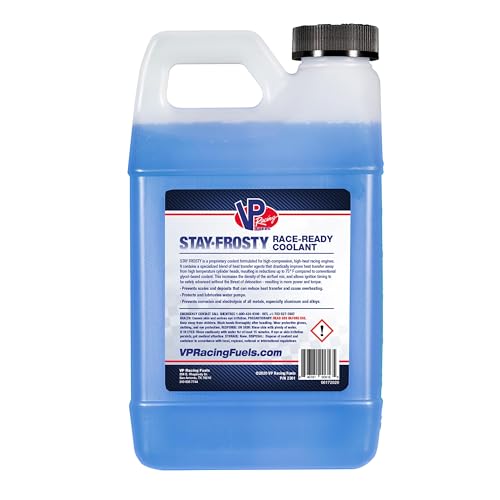 VP Racing 2085 + 2301 - Cool Down Coolant Performance Improver 16oz, and Stay Frosty Race-Ready Coolant 64oz for High-Compression