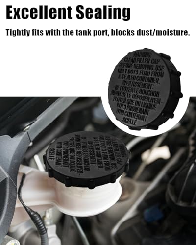 Brake Master Cylinder Fluid Reservoir Cap Fit for Ford Expedition Excursion Lincoln Navigator F-150 F-250 GT E-150 E-250 E-350, Replace F88Z-2162-AA BRFC-4 Brake Filler Cap