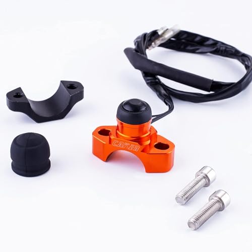 Motorcycle ATV Water Proof Engine Start Stop Kill Switch Button - color: Orange