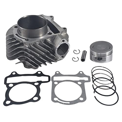 62.5mm Cylinder Head Piston Kit for GY6 177cc 1P63QML Engine - size: 62.5mm Big Bore Cylinder