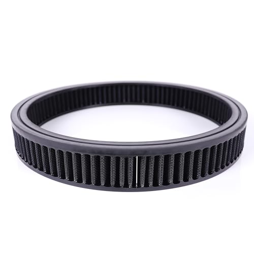14"x2" Round Air Cleaner Filter Element High Flow (Black) - size: 14" x 2" Black